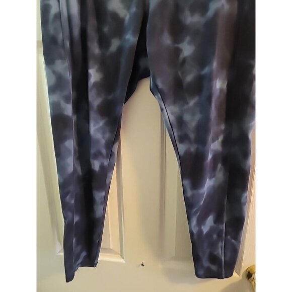 Danskin Womans Blue Tie Dye Leggings Pants. Pockets. Plus Size XXL. - Picture 2 of 10